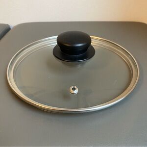 7” Inch Replacement Round Glass Vented Lid With Black Knob Handle For Pot Pan